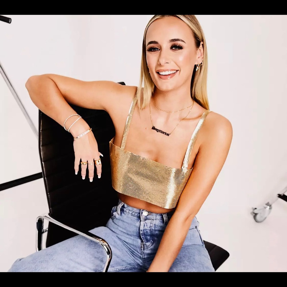 Simmi Gold Crop Top
